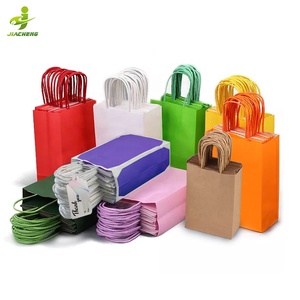 Bolsas biodegradables con impresión personalizada, Bolsas De <span class=keywords><strong>Papel</strong></span> <span class=keywords><strong>Kraft</strong></span> De colores para compras y regalos, con tu logotipo - Product Image 2