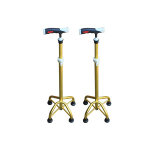 Aide à la marche à quatre pieds en alliage d'aluminium pour personnes âgées et handicapées, antidérapante, portable, pour usage domestique - Product Image 1