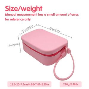 Women's Large Silicone Rubber Crossbody Shoulder Bag Waterproof <b>Makeup</b> <b>Case</b> Zipper Cosmetic Coin Purse <b>Brush</b> Pouch Fashion Candy - Product Image 3