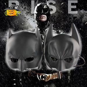 Masque demi-visage Batman noir pour Halloween, costume de fête cosplay adulte et enfant - Product Image 1