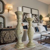 Minable blanc résine fait à la main Durable Table de noël bougie support pour cheminée décor à la maison salon