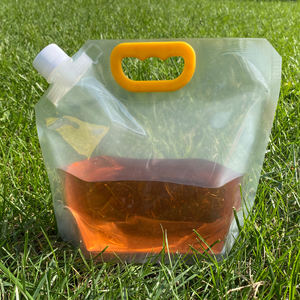Pochettes de rangement portables en plastique transparent, capacité 1L-5L, épaissies, pour céréales, bière, impression hélio, eau minérale, vin, brandy - Product Image 1