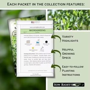 Kit Campione di Microgreens Sow Right, Superalimenti Salutari per Coltivazione Indoor, Broccoli, Crescione, Piselli e Altro - Product Image 3