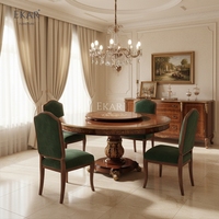 Table à manger ronde EKAR Regency Sovereign |   Table de luxe de style anglais incrustée à la main |