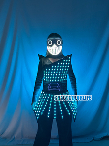 Conjunto de Disfraz de Ballet LED a Todo Color para Mujeres Adultas, Falda Brillante para Cantantes de Club Nocturno, DJ, <span class=keywords><strong>GoGo</strong></span>, Bailarina Principal, 100% Poliéster - Product Image 5