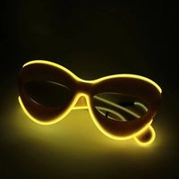 Offre Spéciale lueur dans le noir chat lunettes éclairer lunettes Led obturateur lunettes événement fête fournitures