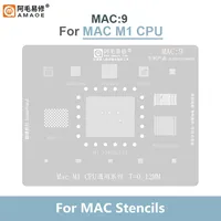 Трафарет MAC1-10 Mac M1 T2 Mac BGA 0,12 мм для Mac M1 T2 Mac Book Pro A2159 A1534 A1706 A1707 SSD DDR WiFi CPU NAND паяльная сеть