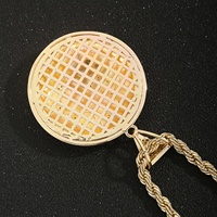 Collier Pendentif Globe Terrestre Émaillé Plaqué Or 14K en Laiton, Bijou Hip Hop avec Breloques Terre Bleue pour Hommes et Femmes, Cadeau Tendance