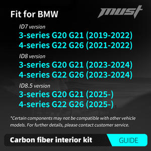 ชุดตกแต่งภายในทำจากคาร์บอนไฟเบอร์แท้สำหรับ BMW 3 4ชุด2019-2025 G20 G21 G22 G26 I3 I4อุปกรณ์เสริมและเคลือบเงา - Product Image 6