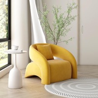 Fauteuil d'Appoint Minimaliste Luxe Léger, Canapés Simples de Salon, Fauteuils de Détente avec Ensemble de Canapé Courbé pour Balcon, Mobilier de Salon