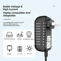 Vente directe usine – Adaptateur secteur 12V 1A pour éclairage LED de surveillance, routeurs et décodeurs – Options de prises US, EU, UK