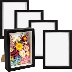 Marco de Fotos Personalizado en MDF Color Negro, Blanco o Nogal, Profundidad de 3CM, 5CM, 8x8, 12x12, 16x16 Pulgadas, A3, A4, para Arte de Pared, Marco de Fotos con Caja de Sombra - Product Image 1
