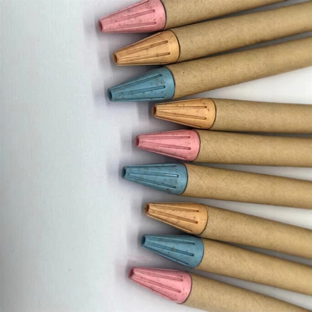 Green Choice: Biodegradable Wheat Straw and Kraft Paper Pens with Logo, Custom Eco-Friendly Promotional Writing Instruments