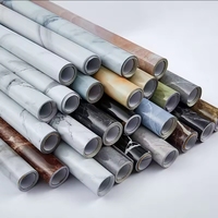Pegatinas de pared de vinilo, papel pintado de mármol blanco 3D, decoración de encimera de baño, cocina, granito, autoadhesivo clásico para el hogar moderno