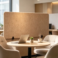 Panneau acoustique en feutre polyester, séparateur de bureau, écran de bureau en fibre PET, cloison de confidentialité pour bureau, panneau d'absorption acoustique pour bureau