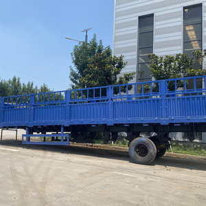 Semirremolque de plataforma baja desmontable de 3 ejes para trabajo pesado, 100 toneladas - Product Image 3