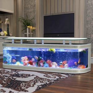 <span class=keywords><strong>ตู้</strong></span>ปลาทรงยุโรปแบบ<span class=keywords><strong>กระจก</strong></span> ตกแต่งด้วย<span class=keywords><strong>ปลาทอง</strong></span> ใช้เป็นตู้วางทีวี ดีไซน์สร้างสรรค์ ระบบไร้น้ำ สำหรับห้องนั่งเล่น ใช้ในบ้าน - Product Image 2