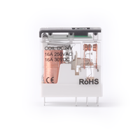 RY-ele Set Soket Relay Elektromagnetik Otomatis AC 8pin 16A 250VAC RX1CO-D24L& RX1COF yang Dapat Disesuaikan, Tertutup, Ukuran Mini, Umum