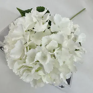 Factory Wholesale Faux Real Touch Hydrangea Flower TIANYUAN Large Single Stem Hydrangea Cloth Handmade Artificial Flowers