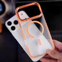 Funda Transparente con Soporte para Lentes de Cámara JOYPORODO B390 para iPhone 17 Pro Max, Resistente a Impactos, Magnética, Rígida de PC