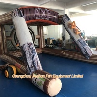 Prix bon marché jeux de sport gonflables interactifs cible de fléchettes jeu de lancer de hache de tir gonflable pour enfants et adultes