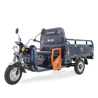 Tricycle électrique motorisé 60V pour le transport de marchandises, modèle 2024, pour adultes, utilisation urbaine, autonomie de 50 km