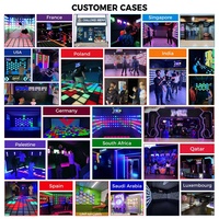 Sol interactif LED pour jeux, résistant, étanche IP65, 30x30cm, détection de pression, Jump Grid Floor Is Lava pour salle de jeux