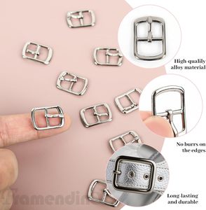 Rectangular Metal Single Prong Pin Shoes Buckles <b>Roller</b> Buckles Hardware Pin Buckle For Shoes <b>Bags</b> Leather Belt - Product Image 3