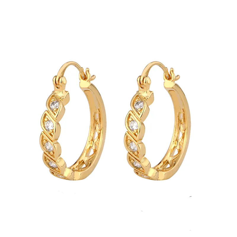 New Product Hot Sale Gold Plated Bulk Womens Earrings Trendy Jewelry Designs For Girls