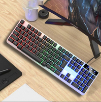 New Wired Mechanical Floating Keycap RGB Backlit USB Wired Keyboard Combo ROHS Certified DIY PC Builders Gaming