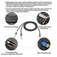 Cable de Audio ABCCABLS Tipo C a Doble 6.35mm, Cable Blindado OFC con Chip de Decodificación para Conexión de Teléfono a Mezcladora