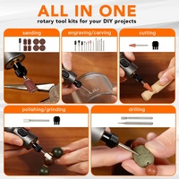 Kit de graveur rotatif sans fil à 6 vitesses, 51 pièces, avec longue durée de vie de la batterie, multifonctionnel, noir, 3,7 V CC