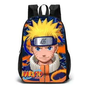 Fashion Cool Anime Dubbelzijdig Printen Student Tieners Schooltassen Polyester Rits Rugzak Grote Capaciteit Kids Bag