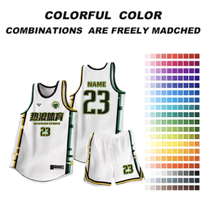 ชุดเสื้อและกางเกงบาสเก็ตบอลผ้าสแปนเด็กซ์/คอตตอนพิมพ์ลายตามสั่ง - สั่งซื้อจำนวนมาก ชุดยูนิฟอร์มทีมพร้อมหมายเลข - Product Image 5