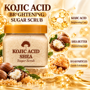 Productos de cuidado corporal de marca privada, exfoliante natural orgánico para limpieza profunda de la piel, aclarante con ácido kójico para piel negra - Product Image 2