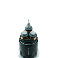 Câble de moyenne tension 8,7/15 kV ZC-YJLV22 3x400mm² en alliage d'aluminium à terres rares, isolé XLPE, blindé à bande d'acier pour l'extension des réseaux