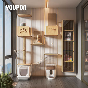 Novelty Custom Modern Design Durable with Large Space Floating Multi-Functional Climbina <strong>Frame</strong> Wall <strong>Cat</strong> Organizer - Product Image 2