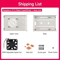 Caja Metálica Premium para Raspberry Pi 5 con Ventilador de Refrigeración PWM, Carcasa de Aluminio de Alta Dureza