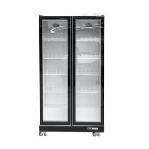 Vitrine commerciale à double porte refroidie par air congélateur en acier inoxydable pour vin verre à bière électrique pour Internet - Product Image 1