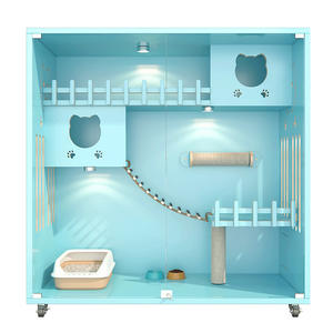 Villa de <span class=keywords><strong>chat</strong></span> domestique en bois massif cadre d'escalade de <span class=keywords><strong>chat</strong></span> <span class=keywords><strong>cage</strong></span> de <span class=keywords><strong>chat</strong></span> multicolore/maison en bois maison - Product Image 1