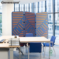 GoodSound Espace de travail Panneau de confidentialité mobile Cloisons acoustiques pliantes en polyester Séparateur de pièce vertical rétractable à vendre