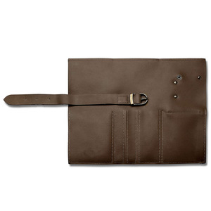 Custom leather <b>folding</b> pencil case with roller <b>blind</b> pen holder, large capacity, multi-functional stationery bag, portable - Product Image 5