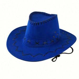 Chapeau de cowboy western unisexe à large visière pour fête, pêche, extérieur, voyage – Couleur personnalisable - Product Image 2