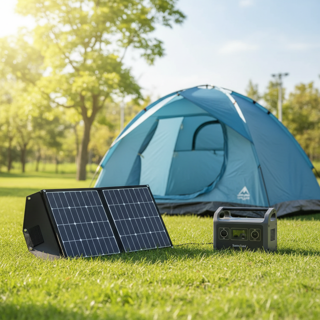 80W 19.8V Camping Portable Solar Panel Mono SunPower Cells 2 or 4 Slices Panel USB DC Ports Customizable for Outdoor Hiking
