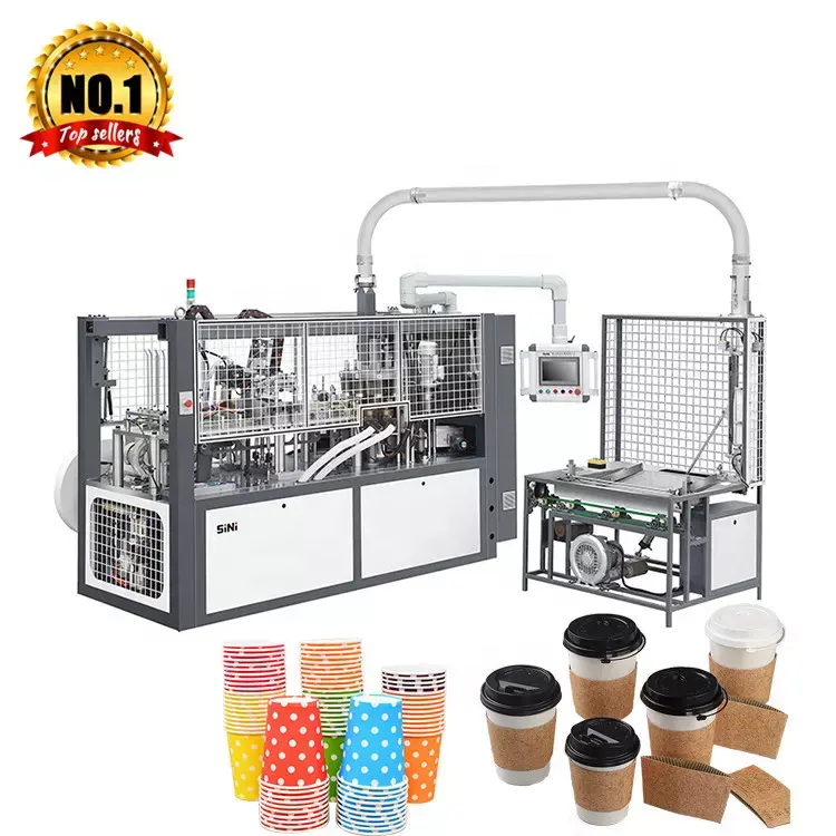 新しい小さな紙製品製造機二重壁使い捨て紙コーヒーカップ製造機