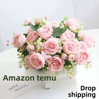 Nouveau style – Fleurs artificielles en soie pour l'exportation en gros – Best-seller transfrontalier – Petit bouquet de mariage à tenir à la main, inspiré du style persan