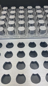 Формы для прессования косметики из железа, инструмент для прессования теней для век, форма для прессования пудры для теней для век своими руками с 30 ячейками - Product Image 3