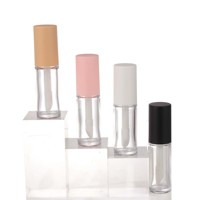 Tubes de gloss à lèvres vides et rechargeables en plastique transparent de 5 ml et 10 ml avec impression personnalisée, contenants d'emballage pour gloss à lèvres et huile à lèvres