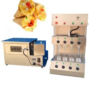 High Quality Automatic Crispy Sugar Wafer Kono Pizza Cone Making Baking Oven Equipment Cono Pizza Machines Price