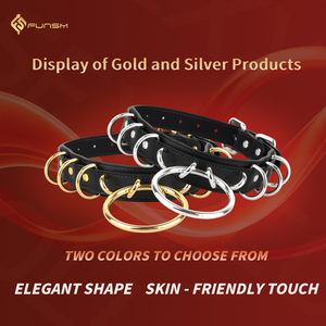 Collares de Bondage para mujer Collares sumisos de cuero BDSM Premium bloqueables con anillo - Product Image 5